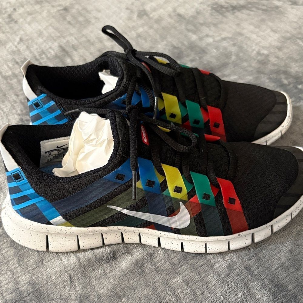 2012 Nike Free Powerlines + NRG Olympic Size W8 Multicolor Stripes, Very Nice!